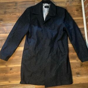 Club Monoco Men’s Dark Gray Single Breasted Wool Coat